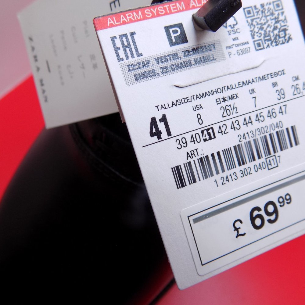 zara men leather lace up drerss shoes - Picture 6 of 6